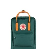 Mochila Fjallraven mochila--kanken_green-orange_barcelona resistente y funcional para uso diario