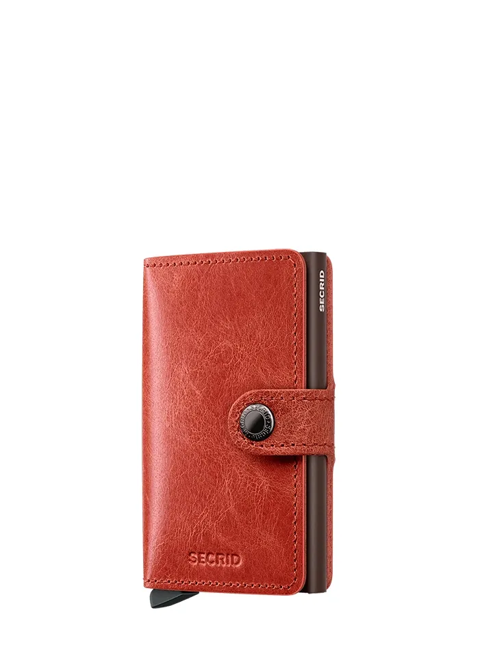 Tarjetero metálico Secrid _tarjetero_miniwallet_vintage_orange con diseño compacto
